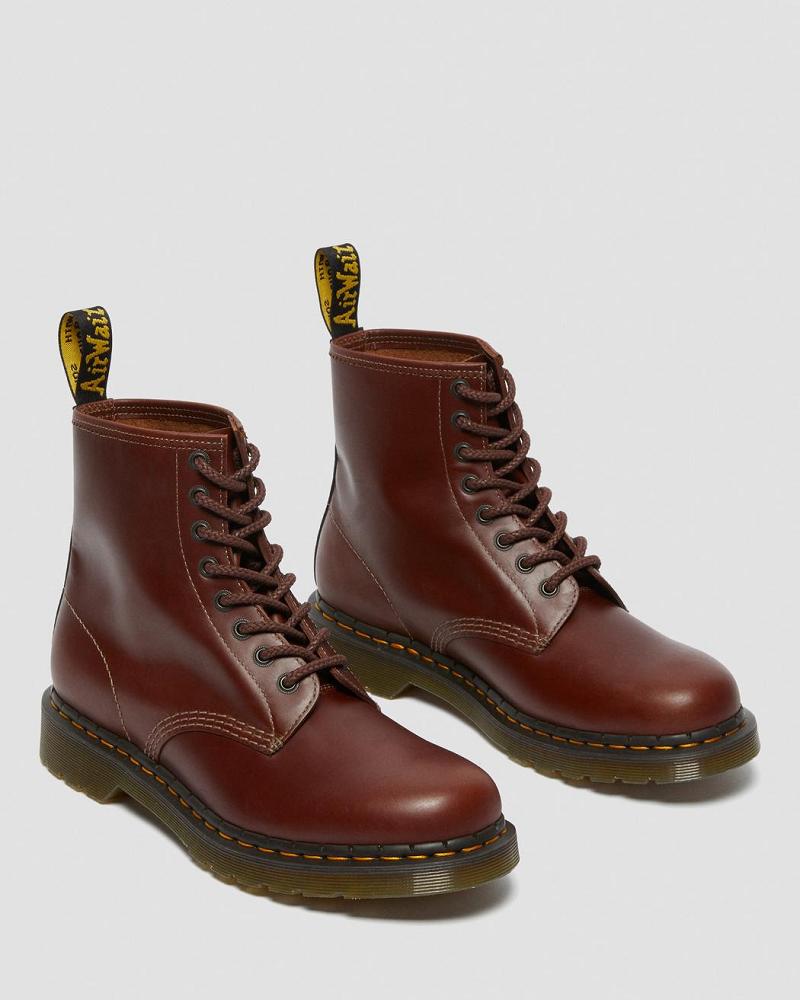 Brown / Black Men's Dr Martens 1460 Men's Abruzzo Leather Lace Up Boots | CA 516JPQ